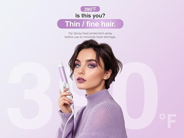 390°F fixed heat setting 