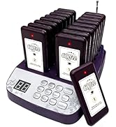 SavvyMate Restaurant Pager System,Pagers for Restaurants Paging System,1640ft Long Range,16 Pager...