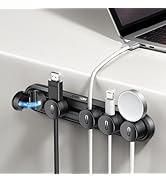 5-in-1 Magnetic Cord Organizer JOYROOM Cable Clips[Adjustable Sliding Track] Under Desk Adhesive ...