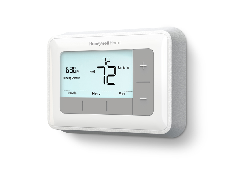 RTH7560 T5 7-Day Programmable Thermostat Side Angle