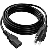 10Ft 3 Prong AC Power Cord TV Universal Cable Compatible with for Computer Monitor, Horizon Fitne...
