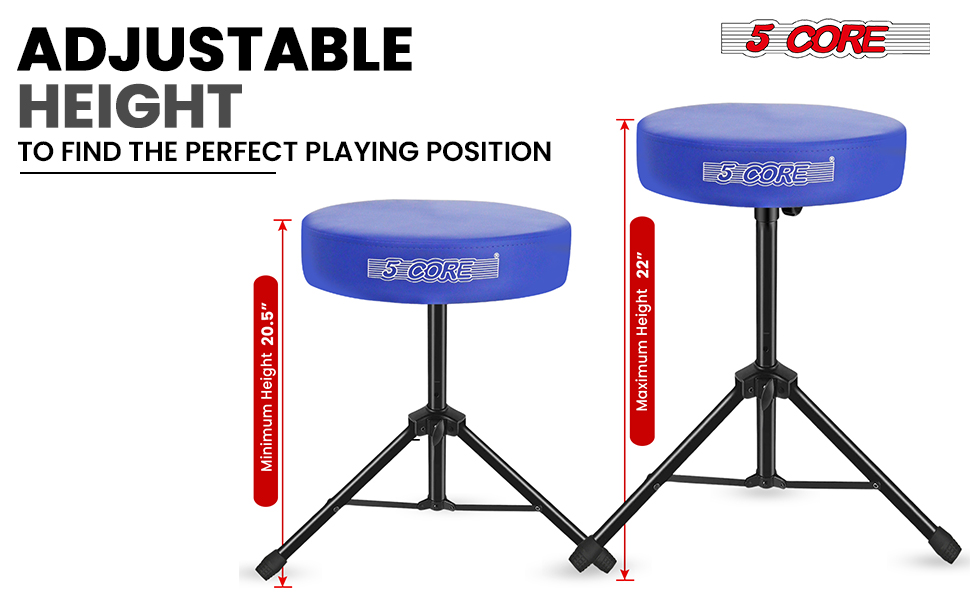 Drum Throne Padded Guitar Stool Music Chair for Adults and Kids