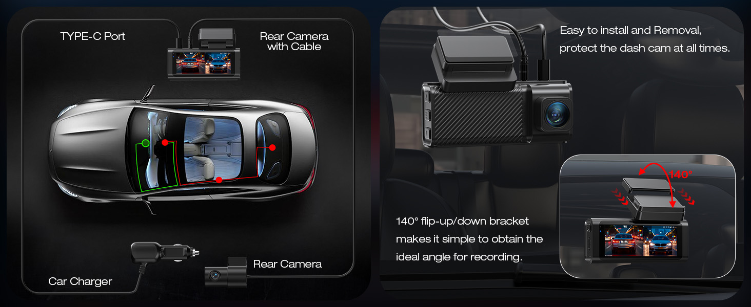 Series of interface screenshots showing car dashboard navigation and control system features on dark background with blue accent lighting.