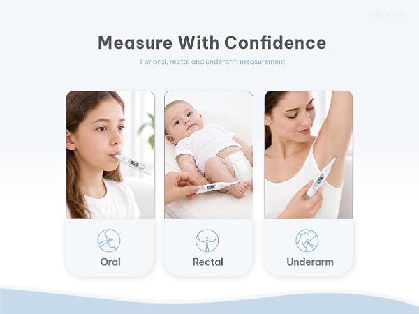 GEONIC B163 digital thermometer with flexible tip for fast and accurate temperature readings.