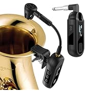 EBJ Wireless UHF Saxophone Microphone System, Clip Instrument Microphone Saxophone and Trumpet, p...