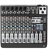 Professional 8-Channel Audio Mixer, Phenyx Pro DJ Sound Mixer Board w/Flexible AUX, BUS, SUB Rout...