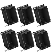 YQMIGU 1-Gang Switch Black Nail Box, 18 Cubic Inch PVC Plastic Junction Black Box, ETL Listed,Can...