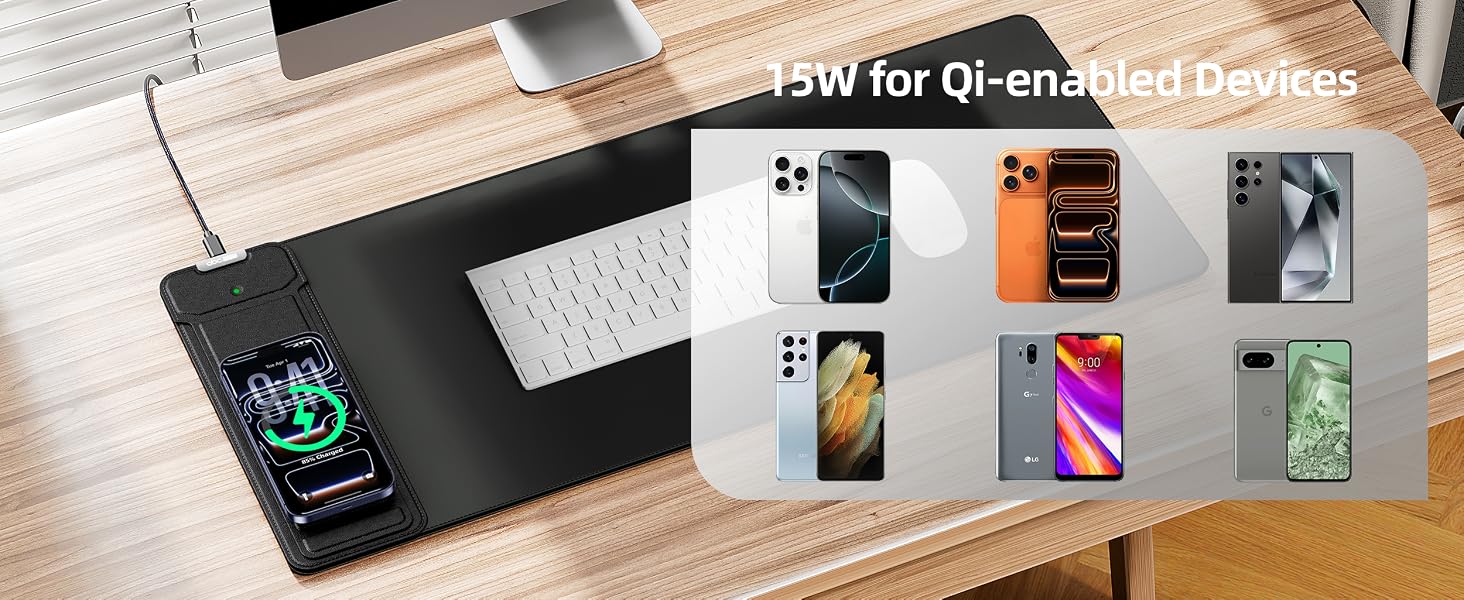 wireless charger mouse pad