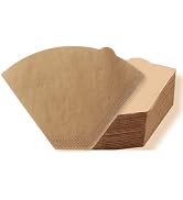 FIXBODY #4 Unbleached Coffee Filters 200 Count, Natural Brown Cone Paper Filters for 8-12 Cup, Di...