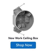 New Work Electrical Ceiling Box