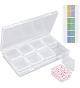 Cosics Bead Organizers and Storage, Clear Plastic Bead Storage Containers with 8 Mini Storage Cas...