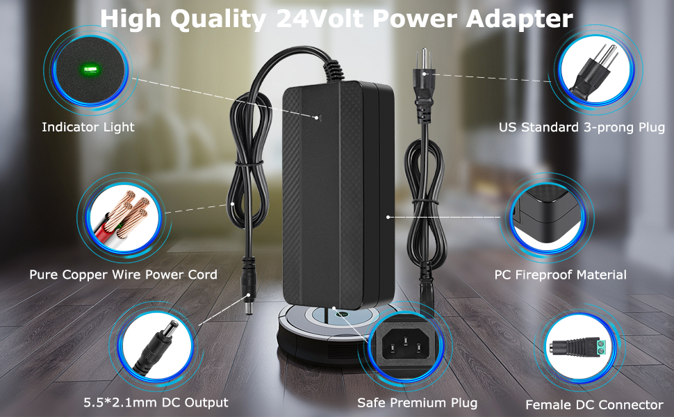 high quality 24v power supply adapter