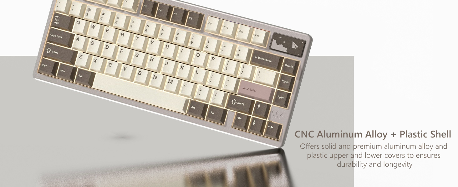 Womier 75% Keyboard Wireless, Creamy Mechanical Keyboard Gaming