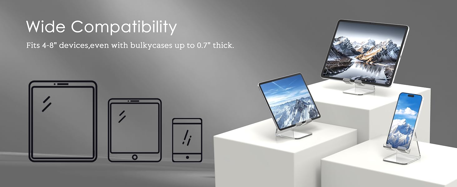 Wide Compatibility Fits 4-8&amp;#34; devices