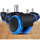 Office Chair Caster Wheels Replacement(Set of 5) for Hardwood Floors and Carpet- Heavy Duty Caste...