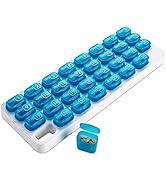 Monthly Pill Organizer - 31 Day Pill Organizer with Large Removable Medication Pods, Portable Pil...