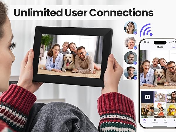 Uhale 10.1inch Digital Picture Frame WiFi Smart Touch Screen Digital Photo Frame