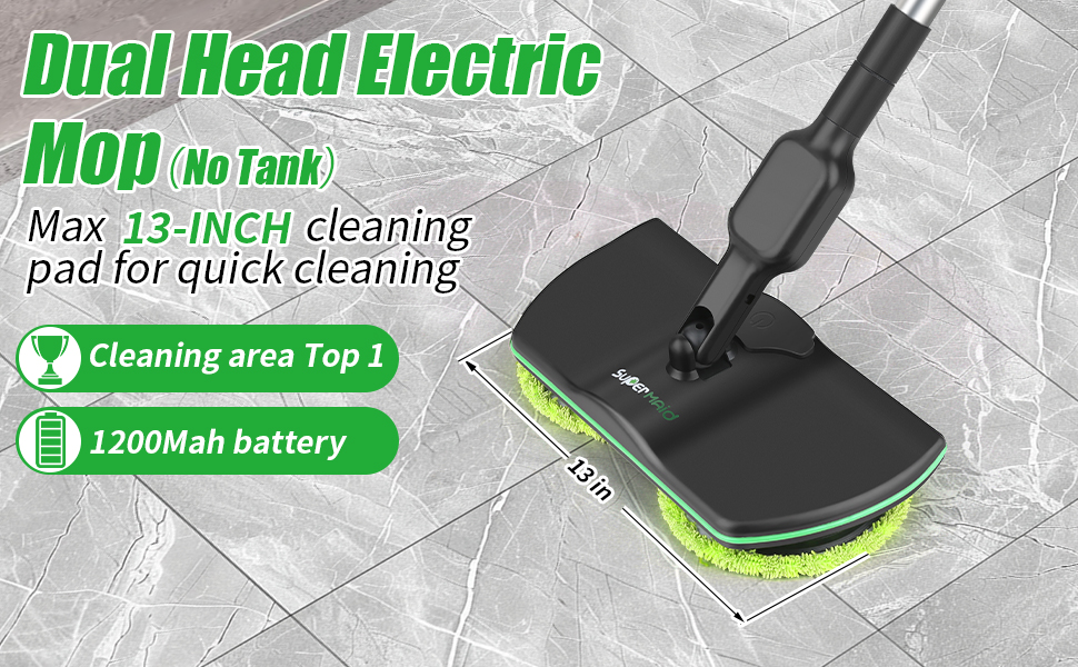 1200mah battery electric spin mop
