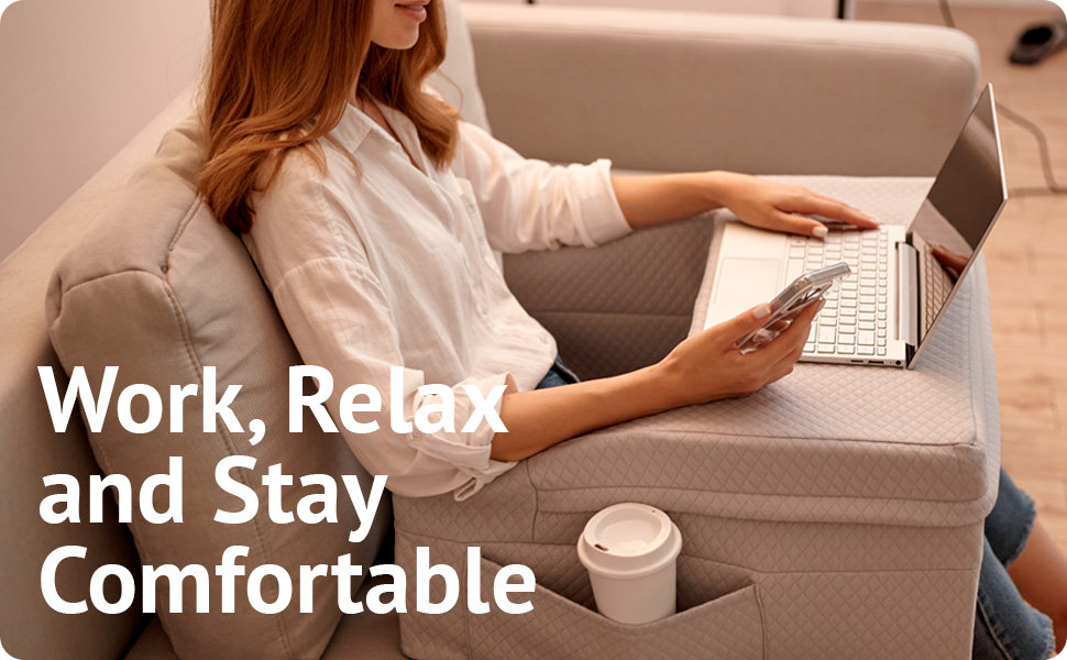 Lap desk with cushion for adults, multifunctional bed desk for laptop, writing or reading in comfort