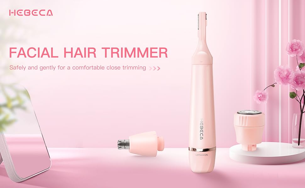 facial hair trimmer for women with nose trimmer eyebrow trimmer rotary facial trimmer