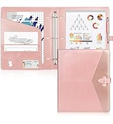 Toplive Padfolio 3 Ring Binder Organizer for Women, Business Portfolio for Women A4 Letter Size P...
