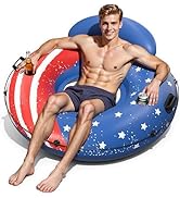 JOSEN River Floats for Adults Heavy Duty 350lb, XL River Tubes for Floating - 53" Large Pool Floa...