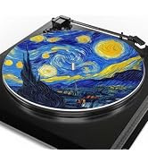 Doojoayie Fantasy Starry Night Turntable Slipmat Wool Mat 12 Inch Turntable Mat Anti-Static for V...