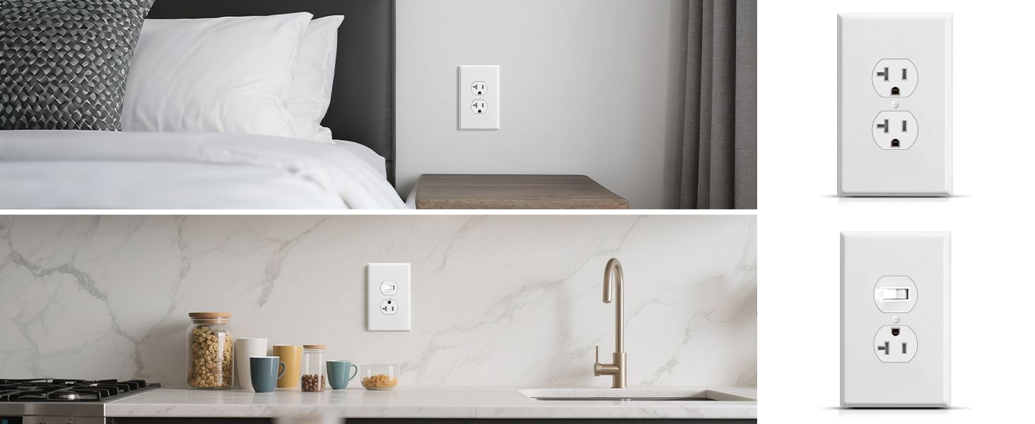 Oversized Duplex outlet covers wall plate