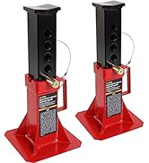 BIG RED ATZ120005R Torin Heavy Duty Pin Type Professional Car Jack Stand with Lock, 12 Ton (26,40...
