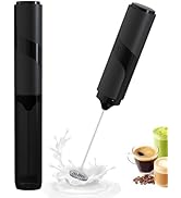 Soenglyun Handheld Milk Frother with Cover, Battery Operated Drink Mixer Handheld Easy to Carry E...