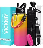 Stainless Steel Water Bottles 32oz - Cold-48h Hot-24h Insulated Water Bottle with Straw &amp; Auto Sp...