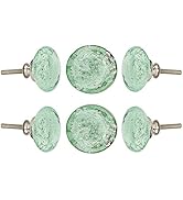SPN-FOR1 Set of 6 Crystal Knobs Decorative Glass Knobs for Home Kitchen Cabinet Hardware Cupb...