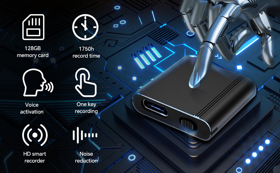128GB Digital Voice Recorder