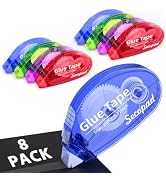 Secopad 8 Pack Scrapbook Tape, Double Sided Tape for Crafts, Adhesive Glue Runner for Scrapbookin...