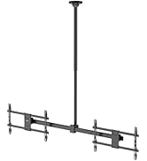 WALI Ceiling TV Mount Dual Screen Side by Side Fits Most Display 34 to 60 Inch TV, Up to 176lbs, ...
