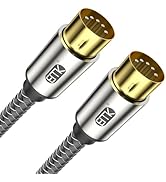 EMK MIDI Cable, 5-Pin Nylon Braided MIDI Cable Compatible with MIDI Keyboard, Synthesizer, Guitar...