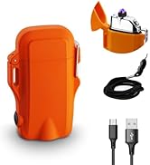 Double arc Lighter, Electric Lighter with Built-in Flashlight, Rechargeable Plasma USB Lighter, f...