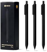 Kaco 10 Pieces Ballpoint Pens PURE, Black Ink, 1.0 mm Medium Point, 10 Count Pack Pens Retractabl...