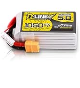 TATTU R-Line Version 5.0 6S Lipo Battery 22.2V 150C 1050mAh Lipo Battery Pack with XT60 Plug