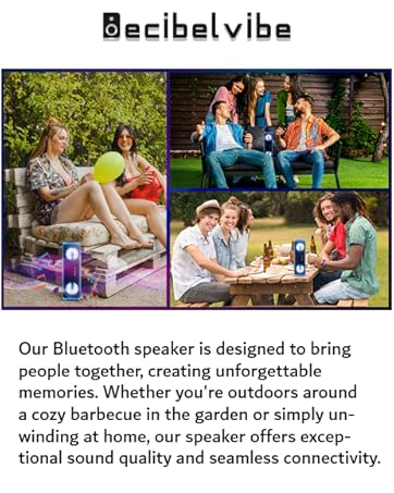 People are enjoying the use of the speaker outdoor