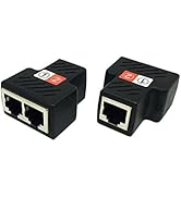 SinLoon (A-Pair) RJ45 Splitter Adapter, Ethernet Cable Splitter Cat5, Cat5e, Cat6, Cat7,RJ45 Net...