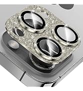 YWXTW for iPhone 15 Pro/iPhone 15 Pro Max Camera Lens Protector, [5TH Gen New Glitter Design] Ful...