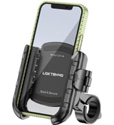 LOKTENWO Bike Motorcycle Phone Mount with Aluminum Alloy Mounting Base, [1s Lock &amp; Release] [Came...