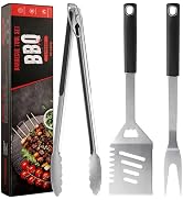 Griddle Accessories Kit - Grilling Accessories, Stainless Steel Heavy Duty Grill Tools Set with S...