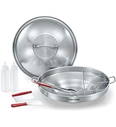 CONCORD Stainless Steel 8 Piece 22" Comal Cookware Set. Comales Discada Set
