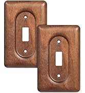 YDJSA 2-Pack Single Toggle Light Switch Cover Plate,Decorative Single Toggle Wall Plate for Rusti...
