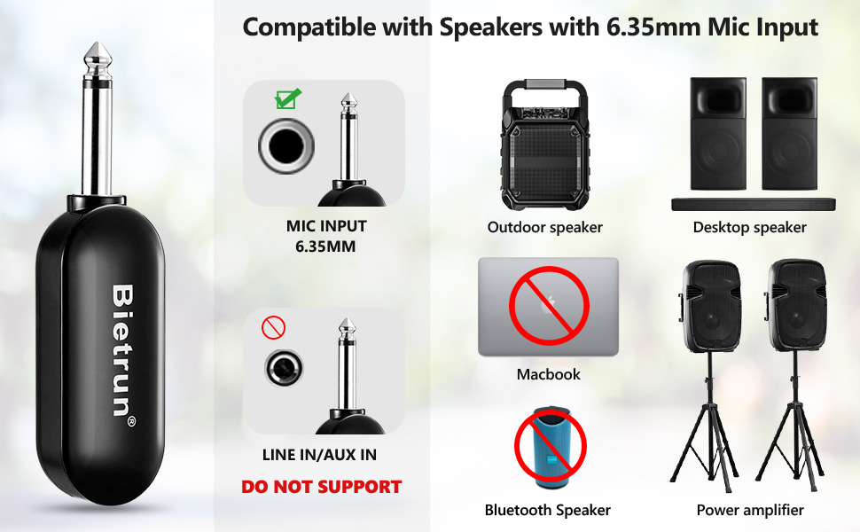 Compatible wit speakers with 6.35mm jack