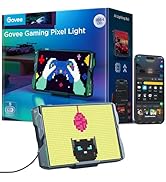 Govee Gaming Pixel Light, RGBIC LED Panel with Real-time Info Display, 150+ Scene Modes &amp; DIY Opt...