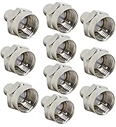 RFAdapter Coax Cap Cover, 75 Ohm Terminator, 10 Pack, Coax Terminator Caps for Ports on Splitter,...