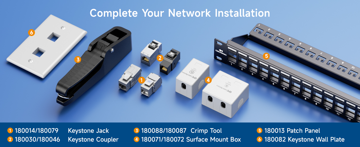[UL Listed] 10-Pack 10Gbps Cat6 Keystone Coupler, RJ45 Keystone Jack Coupler/Ethernet